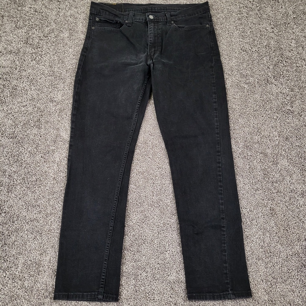Levi's 511 Slim Fit Jeans Mens 36x32 Black Excellent Stretch Denim 04511-5382